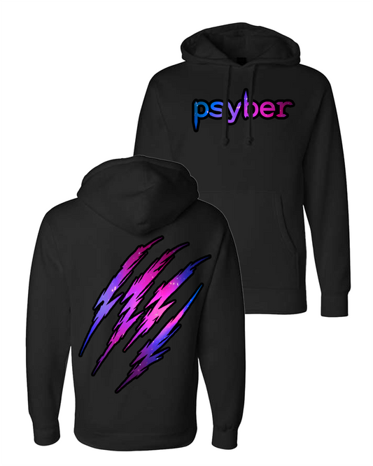 Galaxy Lightning Claw scratch Black psyber hoode