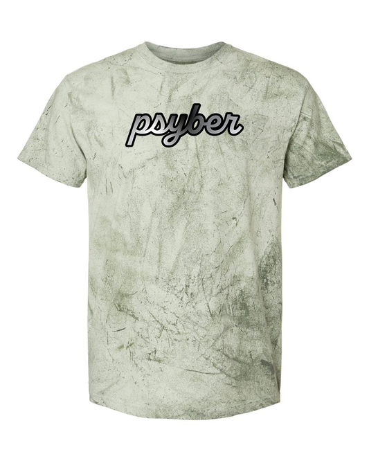 Fern psyber greyscale colorblast t-shirt 100 percent cotton